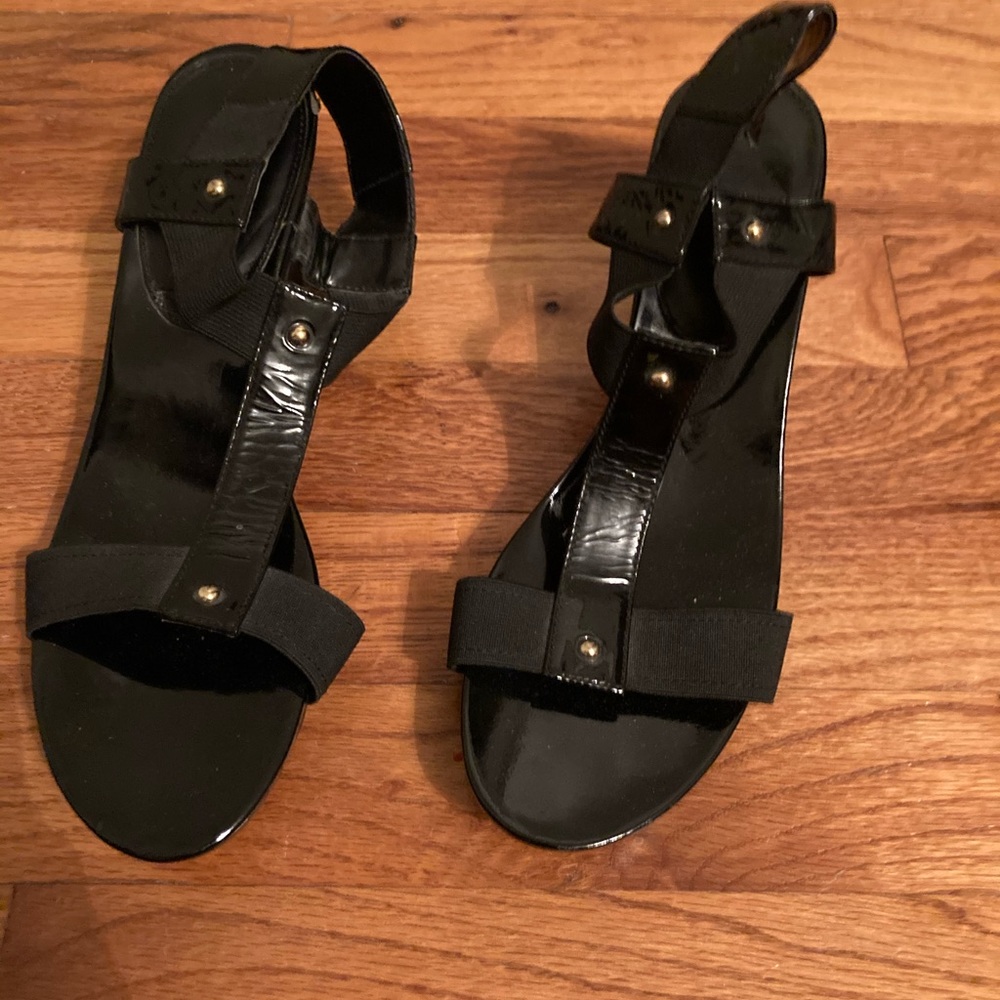 Ralph Lauren Black Heel Sandals